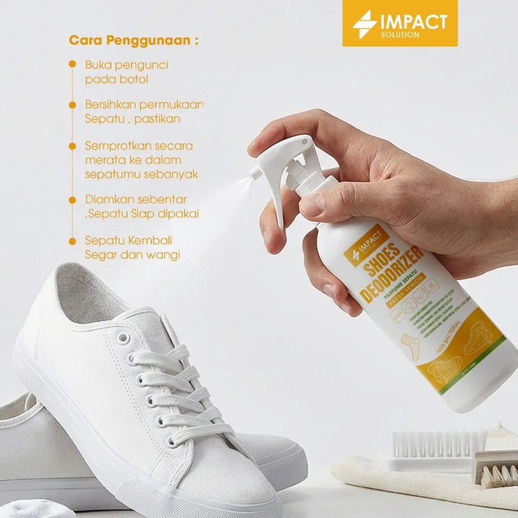 IMPACT Shoes Deodorizer Lemon Parfum Sepatu Segar Bersih Anti Bau & Apek 250ml