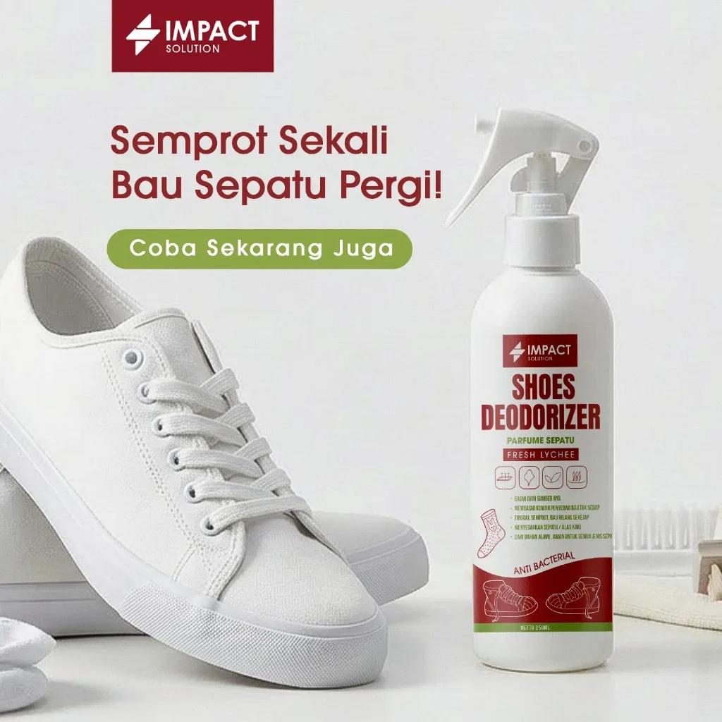 IMPACT Shoes Deodorizer Fresh Lychee Penghilang Bau Sepatu Aroma Lembut Anti Bakteri 250ml