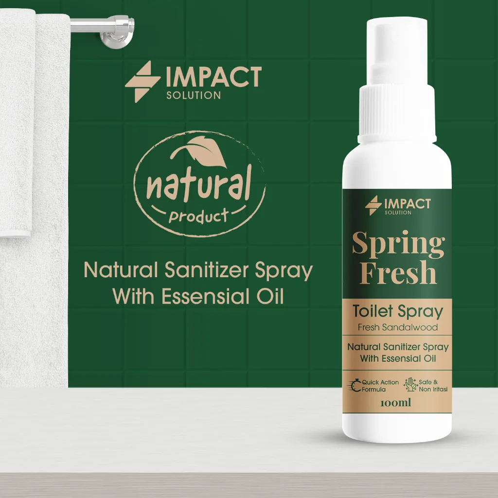 IMPACT Toilet Spray Sendalwood 100ml Toilet Seat Sanitizer Pengharum Kamar Mandi Penghilang Bau WC