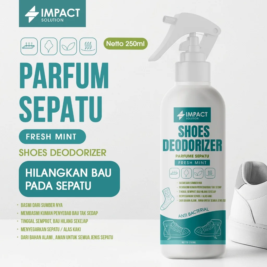 IMPACT Shoes Deodorizer Mint Parfum Sepatu Dingin Menyegarkan Anti Bau & Bakteri 250ml