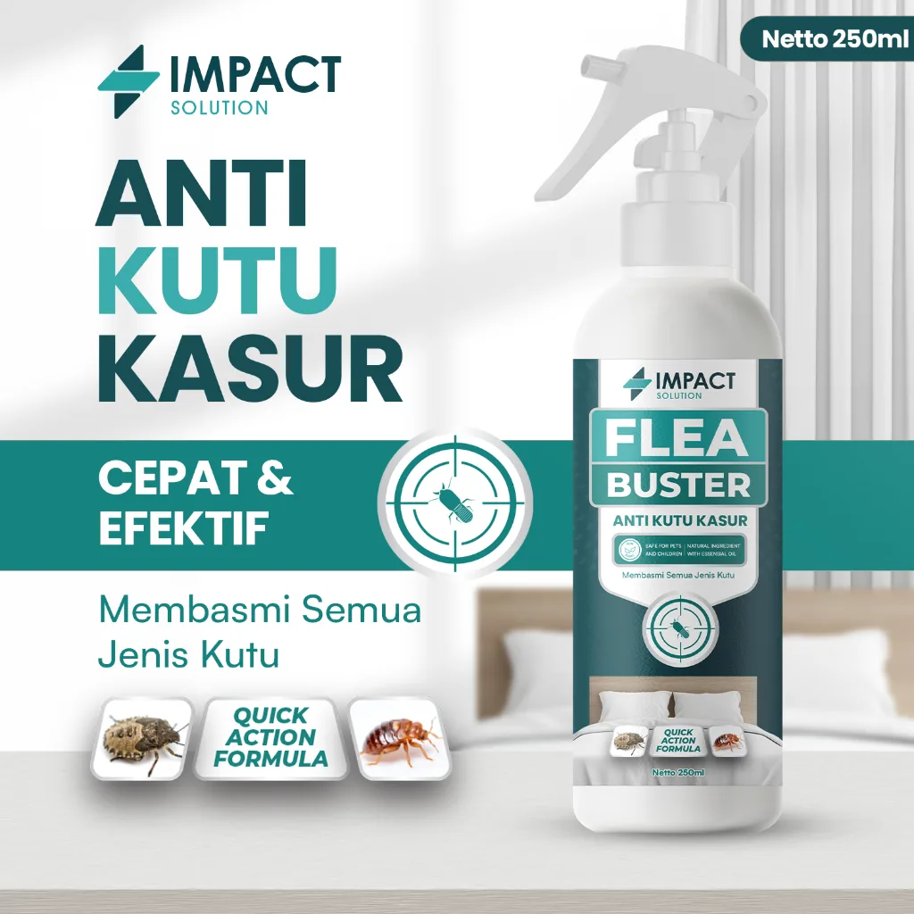 IMPACT Pembasmi Kutu Kasur 250ml | Spray Anti Tungau & Bakteri Penghilang Kutu Kasur Alami Ampuh