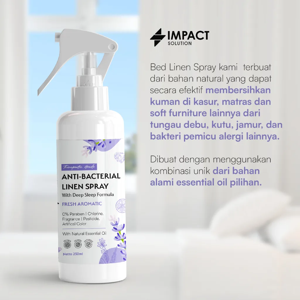 IMPACT Parfum Kasur dan Bantal Pengharum Kasur Linen Spray Aromatherapy Tidur Nyenyak Deep Sleep