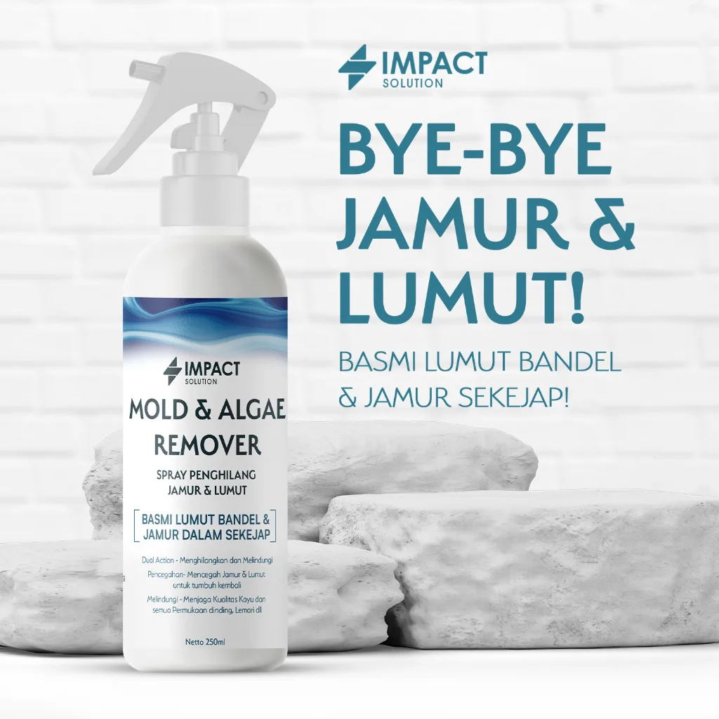IMPACT Obat Lumut Lantai 250ml | Pembersih Keramik Kamar Mandi Penghilang Lumut & Noda Ampuh Anti Licin