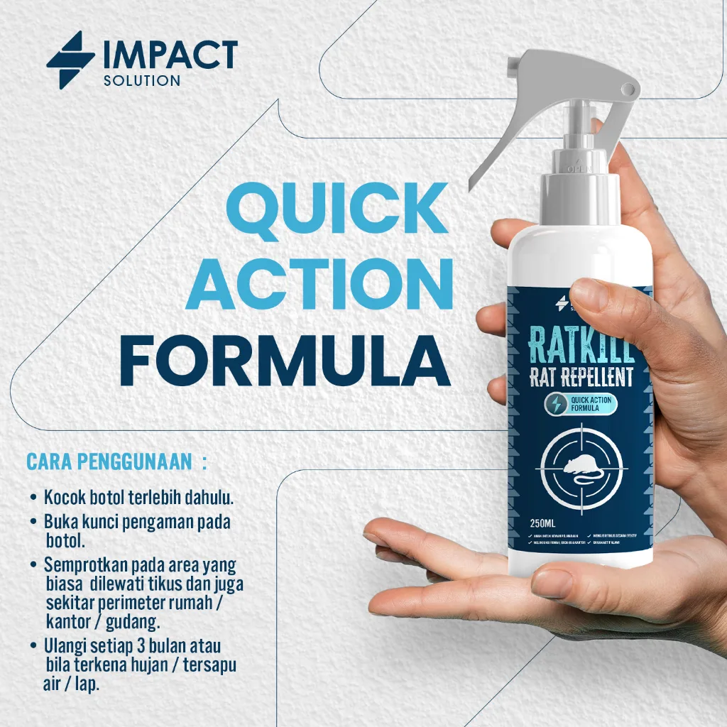 IMPACT Pengusir Tikus 250ml | Rat Repellent Semprotan Anti Tikus Ampuh Penghalau Tikus Rumah