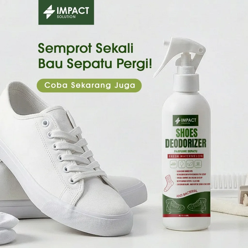 IMPACT Shoes Deodorizer Spray Anti Bau Sepatu Anti Bakteri Parfum Sepatu Fresh Watermelon 250m