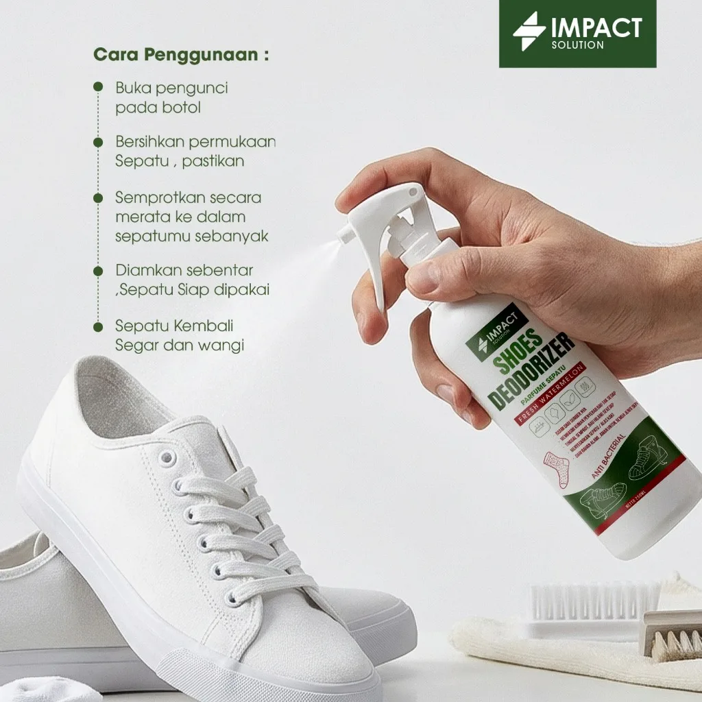 IMPACT Shoes Deodorizer Spray Anti Bau Sepatu Anti Bakteri Parfum Sepatu Fresh Watermelon 250m