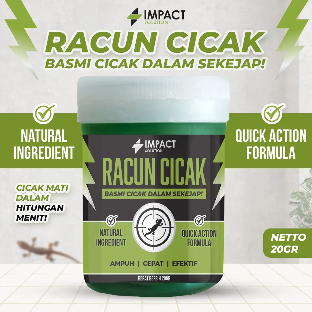IMPACT Racun Cicak Paling Ampuh Racun Tokek Cecak Gel Herbal Original Langsung Mati Netto 20gr