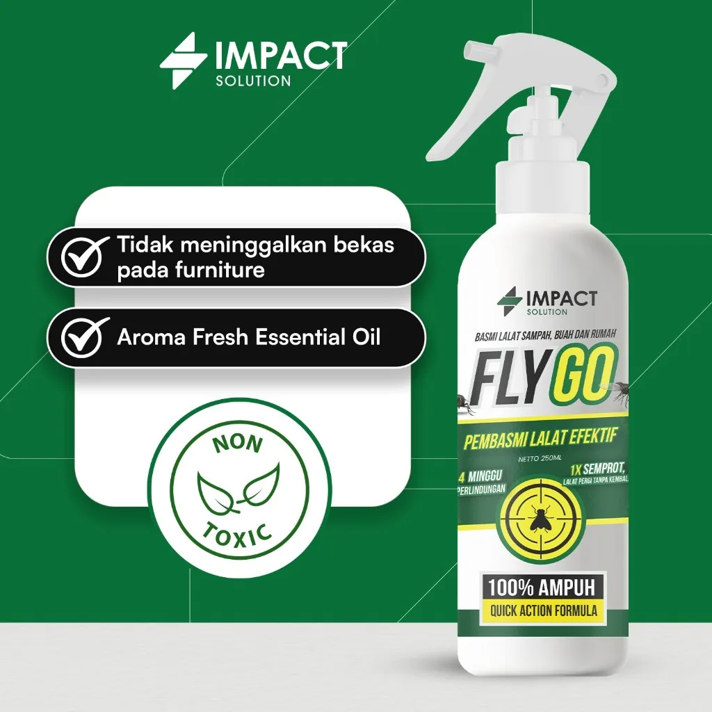 IMPACT Racun Anti Lalat Obat Pengusir Pembasmi Pembunuh Dirumah Pembunuh Spray Fly Go 250ml