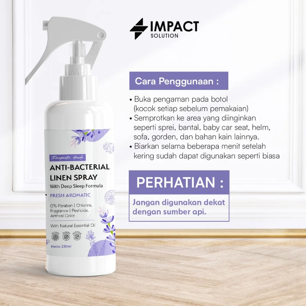 IMPACT Parfum Kasur dan Bantal Pengharum Kasur Linen Spray Aromatherapy Tidur Nyenyak Deep Sleep