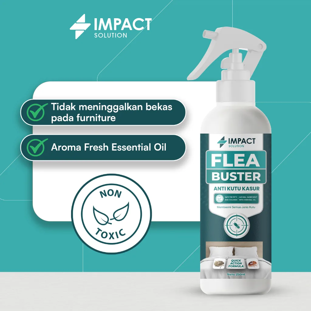 IMPACT Pembasmi Kutu Kasur 250ml | Spray Anti Tungau & Bakteri Penghilang Kutu Kasur Alami Ampuh