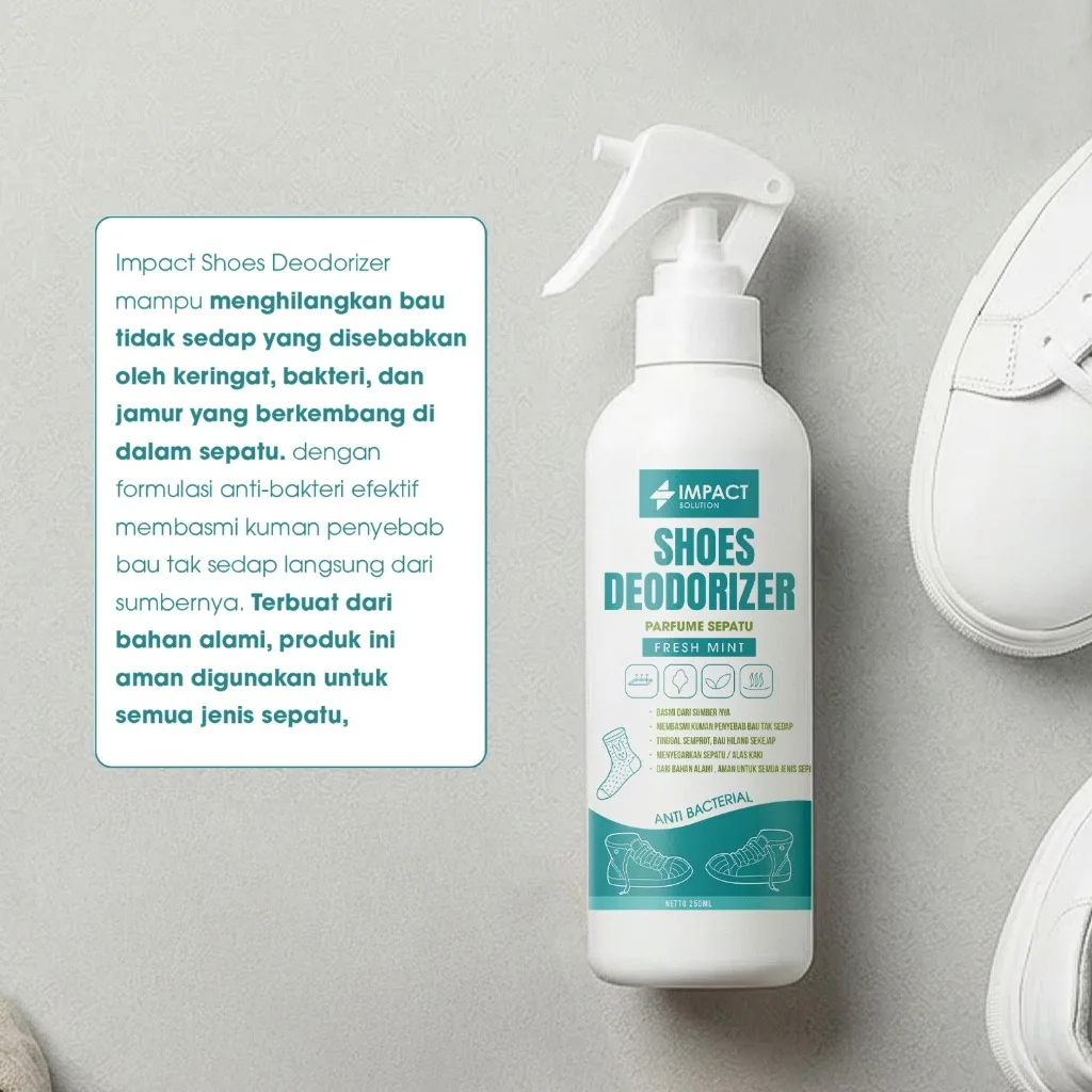 IMPACT Shoes Deodorizer Mint Parfum Sepatu Dingin Menyegarkan Anti Bau & Bakteri 250ml