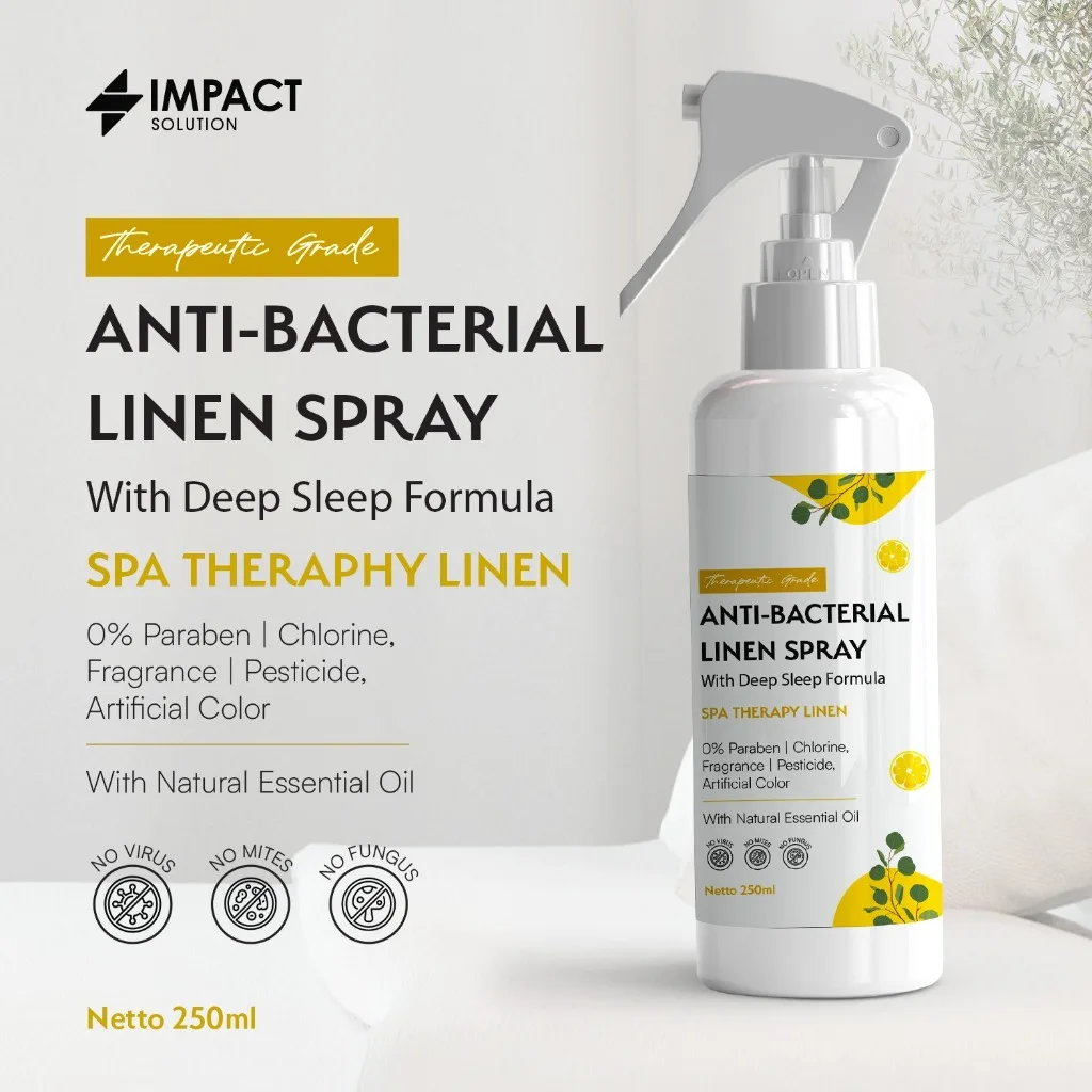 IMPACT Anti-Bacterial Linen Spray 250ml | Pengharum Sprei Anti Tungau & Kuman | Deep Sleep