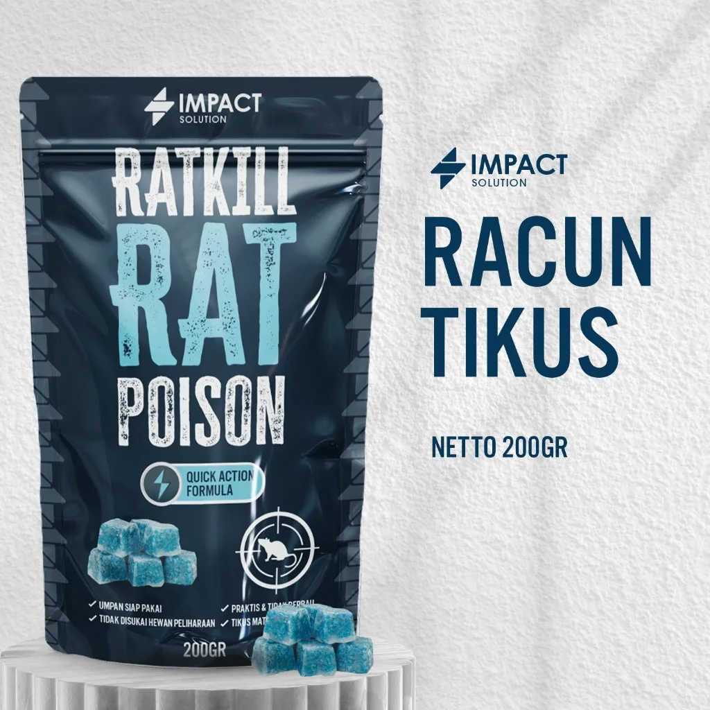 IMPACT Rat Killer Racun Tikus Paling Ampuh Mati Kering Obat Pembasmi Tikus 200gr