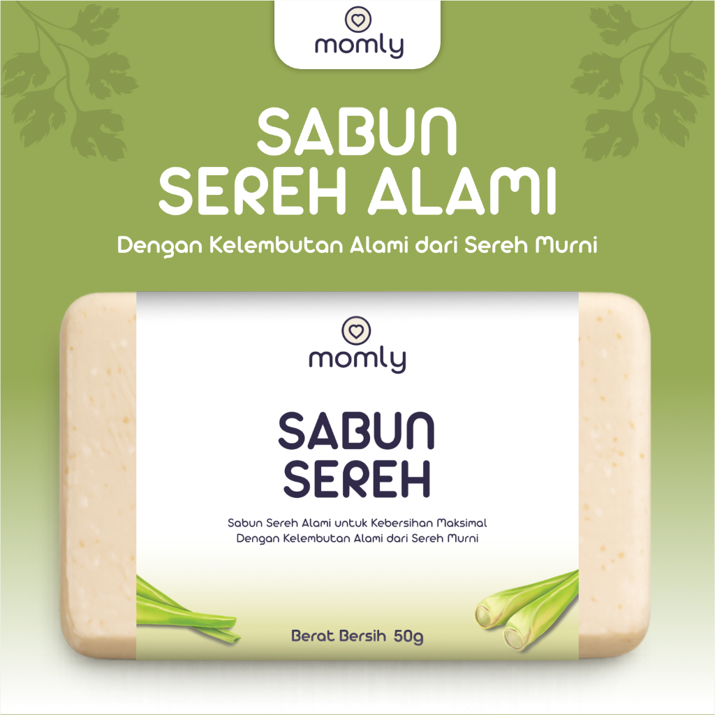 Momly Sabun Sereh Alami Sabun Cuci Pembersih Pembalut Kain Menspad Cloth Pad Cleaner Natural Lemongrass Soap