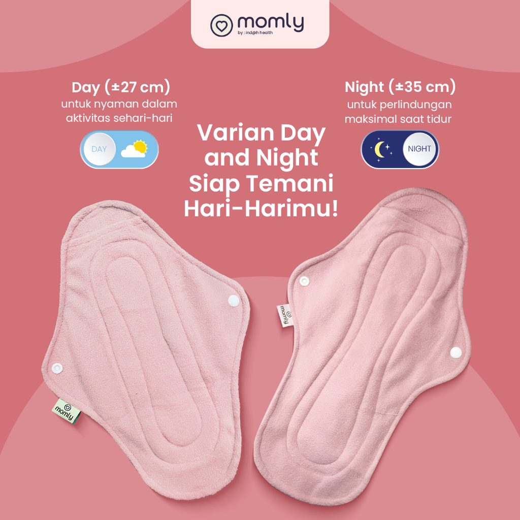 Momly Pembalut Kain Cuci Ulang Washable Menstrual Pad - Night