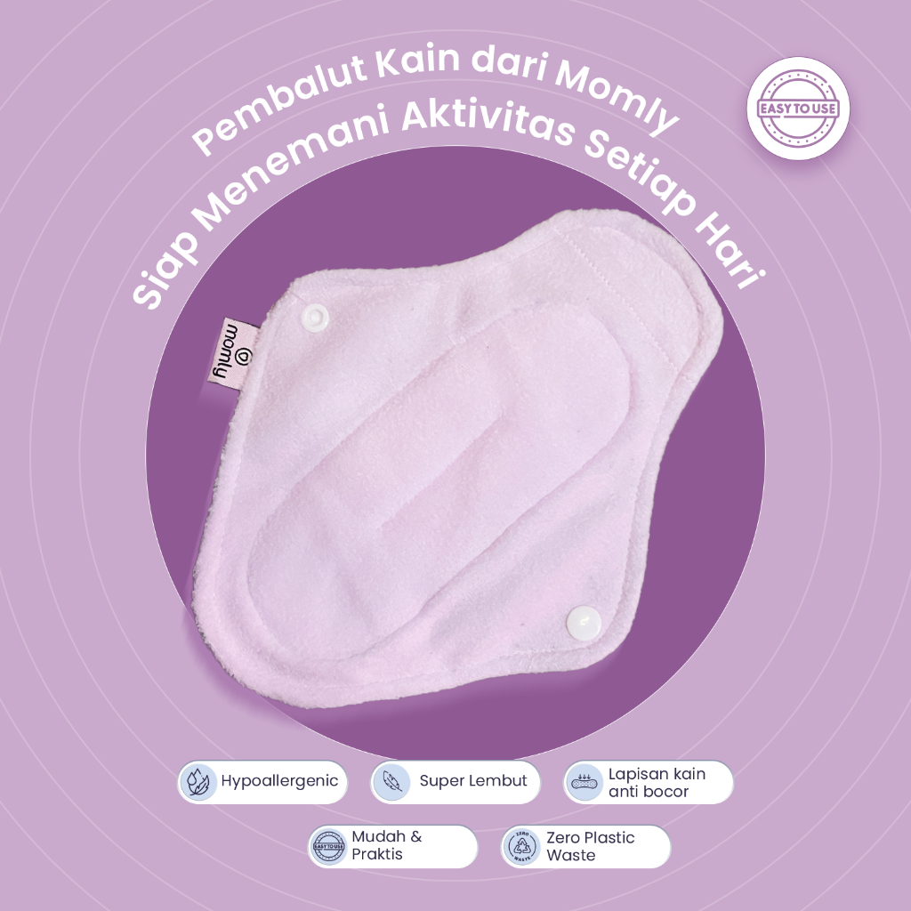 Momly Pembalut Kain Panty Cuci Ulang Washable Reusable Pantyliner