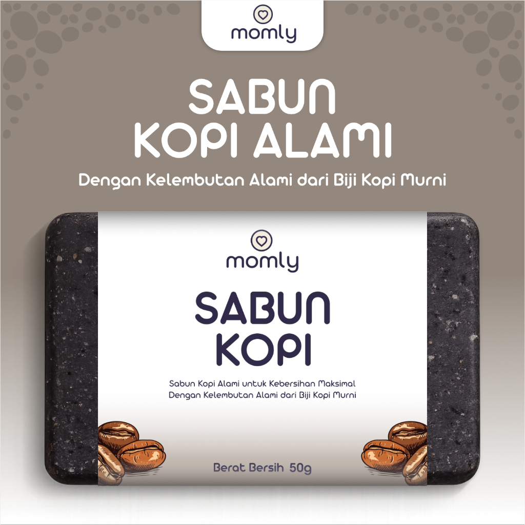 Momly Sabun Kopi Alami Sabun Cuci Pembersih Pembalut Kain Menspad Cloth Pad Cleaner Natural Cofee Soap