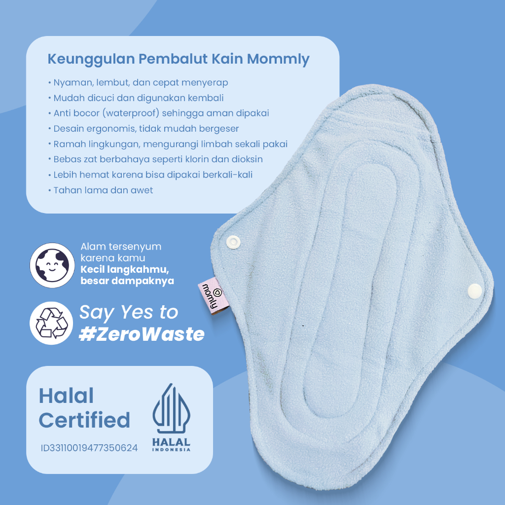 Momly Pembalut Kain Cuci Ulang Washable Menstrual Pad - Day