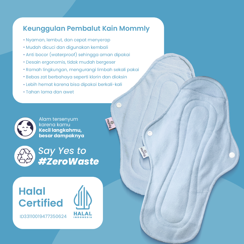 Momly Pembalut Kain Cuci Ulang Washable Menstrual Pad
