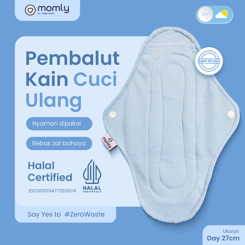 Momly Pembalut Kain Cuci Ulang Washable Menstrual Pad - Day