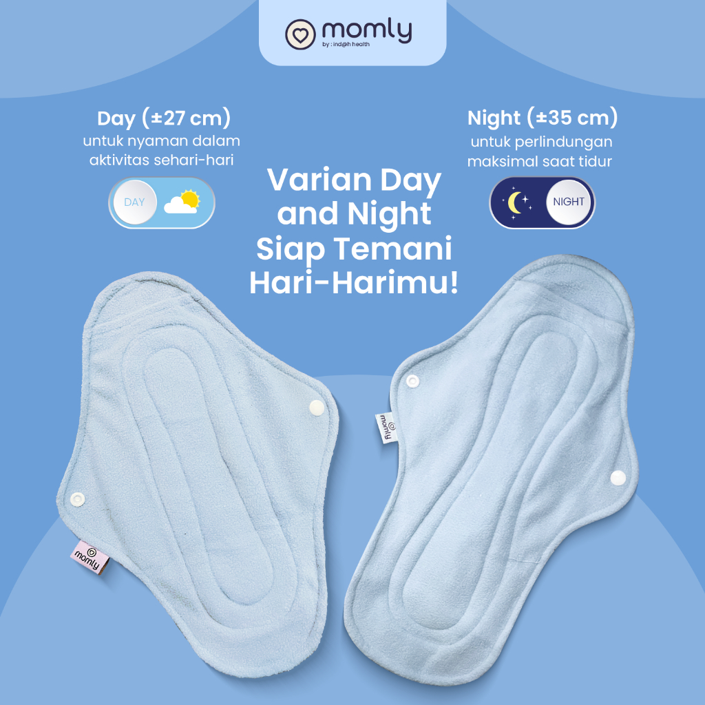 Momly Pembalut Kain Cuci Ulang Washable Menstrual Pad - Day