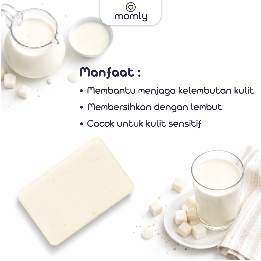 Momly Sabun Susu Alami Sabun Cuci Pembersih Pembalut Kain Menspad Cloth Pad Cleaner Natural Milk Soap