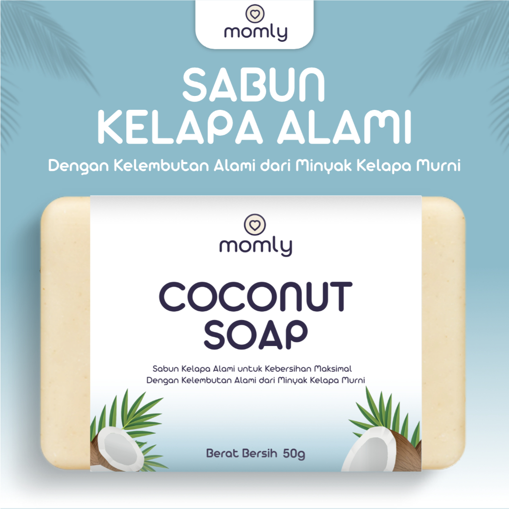 Momly Sabun Kelapa Alami Sabun Cuci Pembersih Pembalut Kain Menspad Cloth Pad Cleaner Natural Coconut Soap