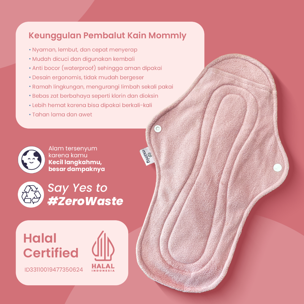 Momly Pembalut Kain Cuci Ulang Washable Menstrual Pad - Night
