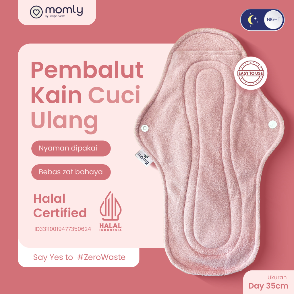Momly Pembalut Kain Cuci Ulang Washable Menstrual Pad - Night
