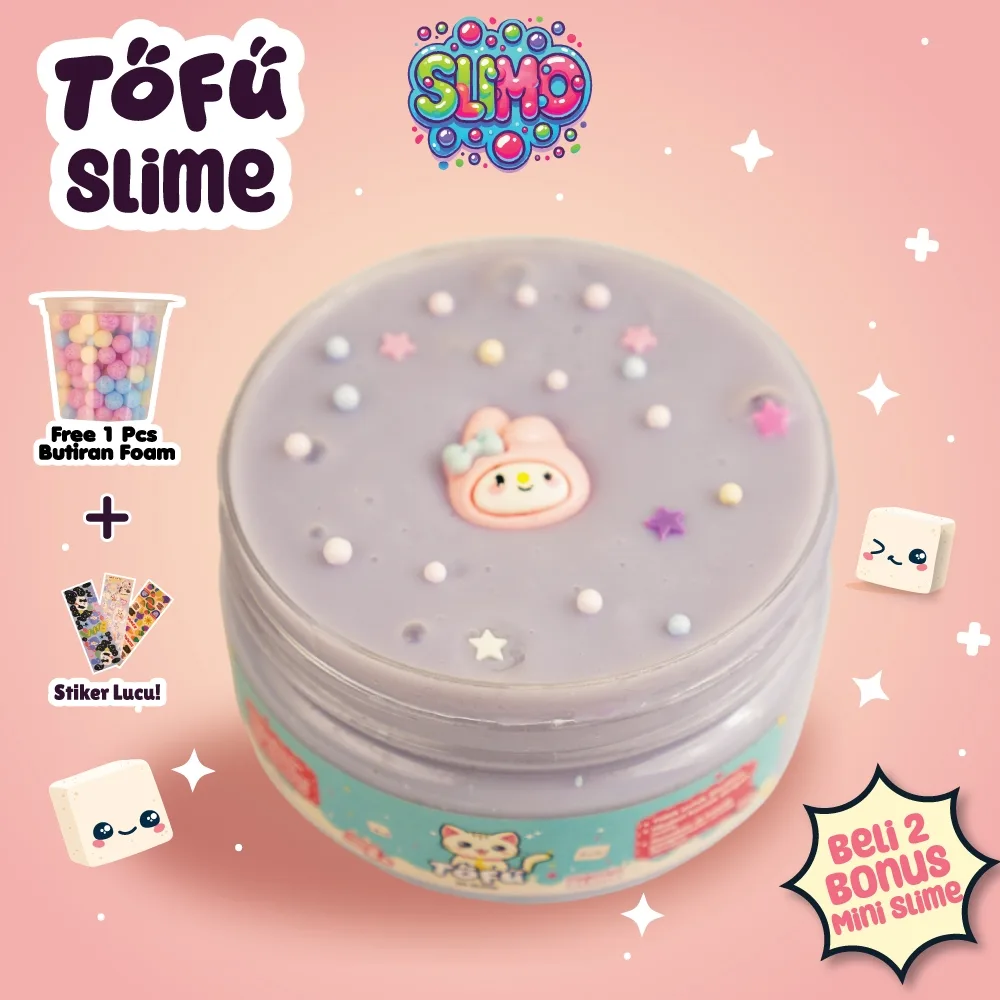 SLIMO Tofu Slime Mainan Anak Slaim Lucu Super Wangi 200Ml Promo Beli 2 Gratis 1 Mini