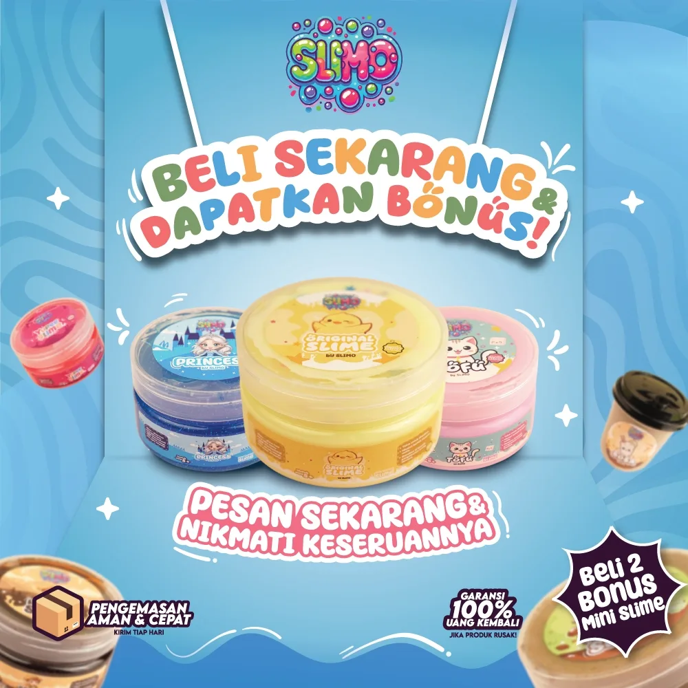SLIMO Original Slime Mainan Anak Slaim Super Stretchy Lembut 200Gr Wangi Non Toxic