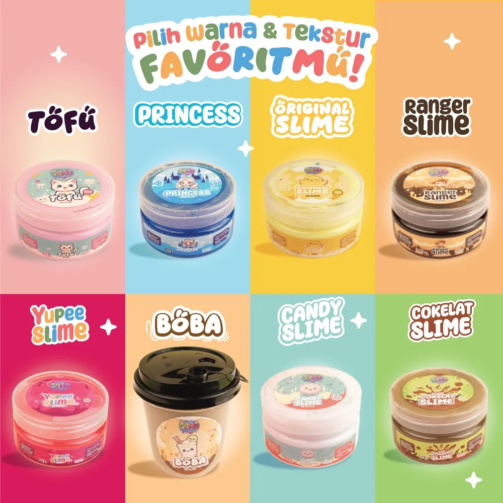 SLIMO Tofu Slime Mainan Anak Slaim Lucu Super Wangi 200Ml Promo Beli 2 Gratis 1 Mini