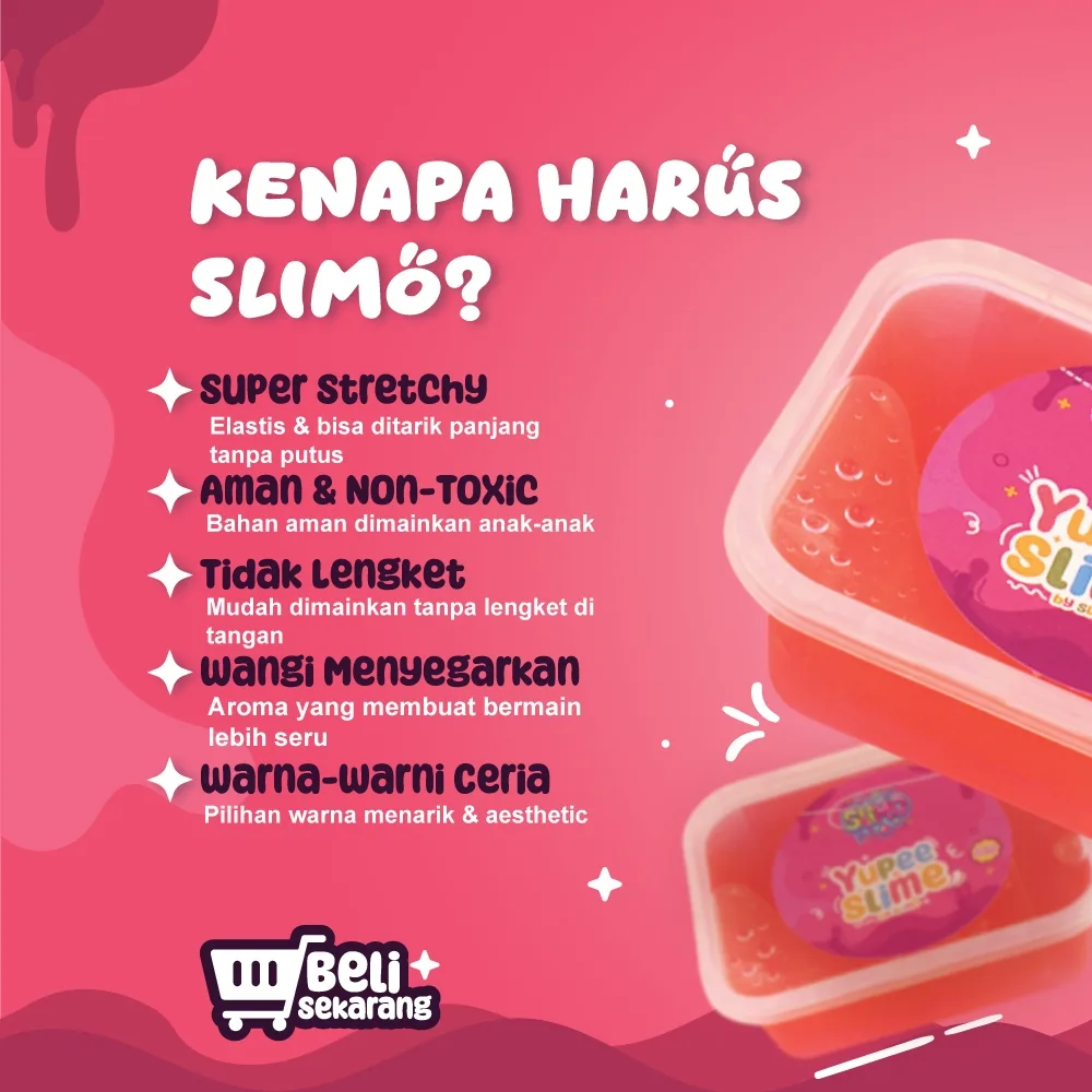 SLIMO Yoopi Slime Candy Slaim Yupi Mainan Anak Slime Anak Lucu Super Stretchy 200gr