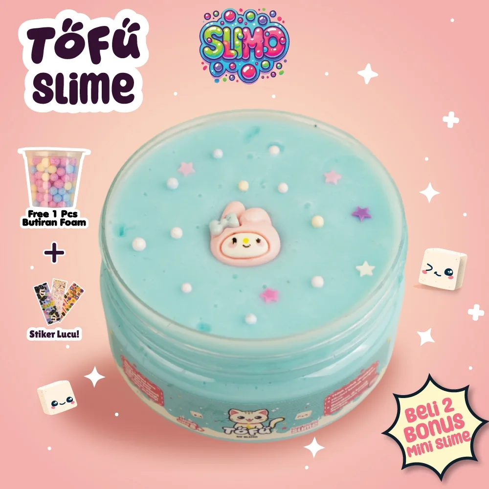 SLIMO Tofu Slime Mainan Anak Slaim Lucu Super Wangi 200Ml Promo Beli 2 Gratis 1 Mini