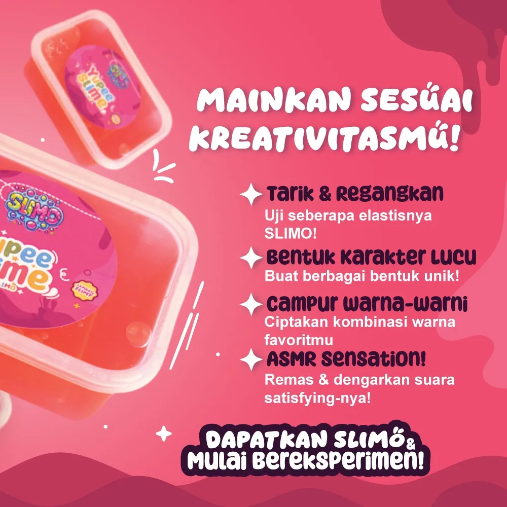 SLIMO Yoopi Slime Candy Slaim Yupi Mainan Anak Slime Anak Lucu Super Stretchy 200gr
