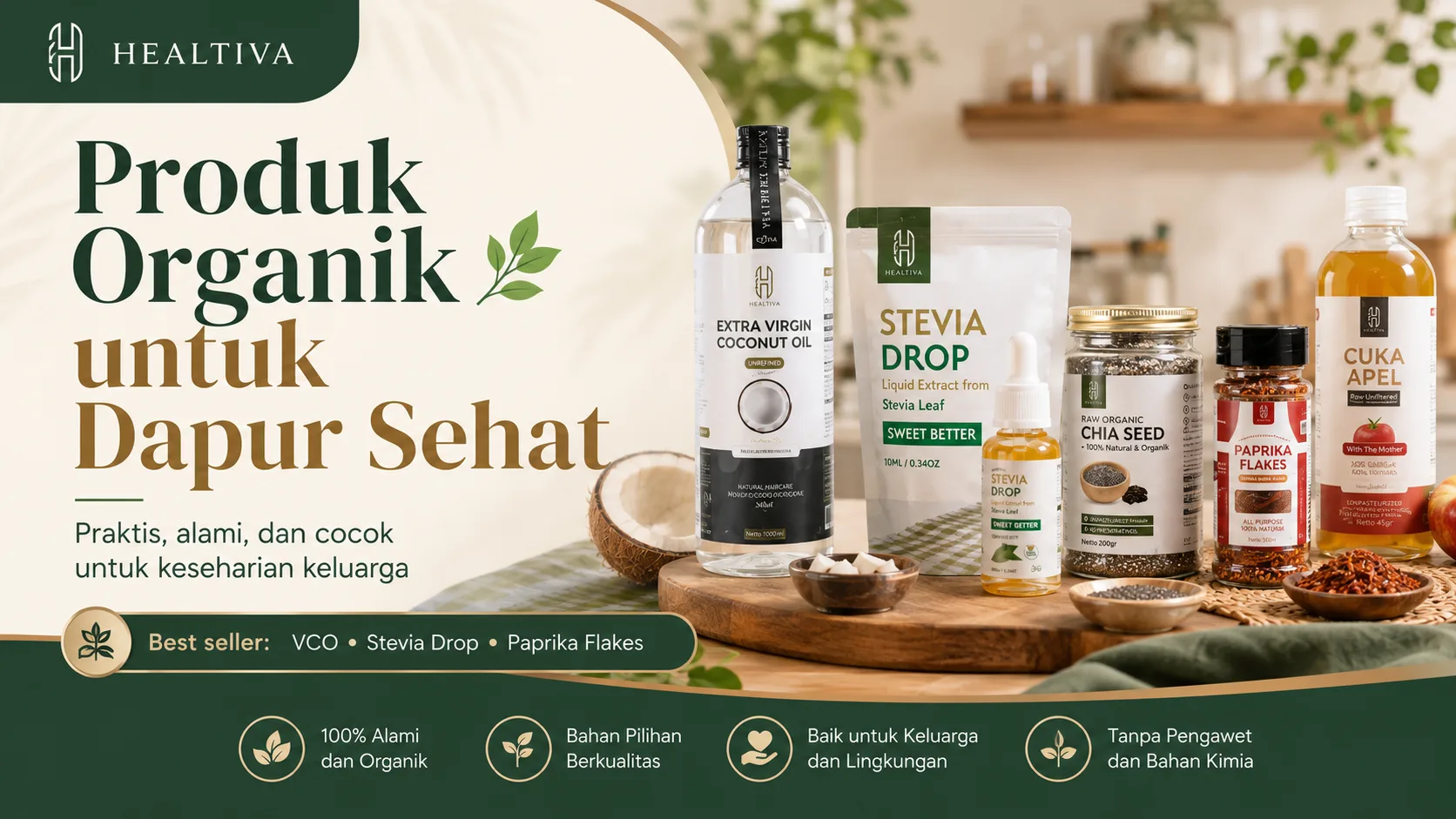Produk Organik untuk Dapur Sehat