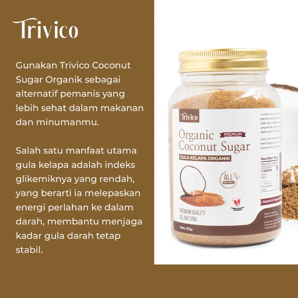 Trivico Gula Kelapa Organik Bubuk - Gula Kelapa Murni 100%