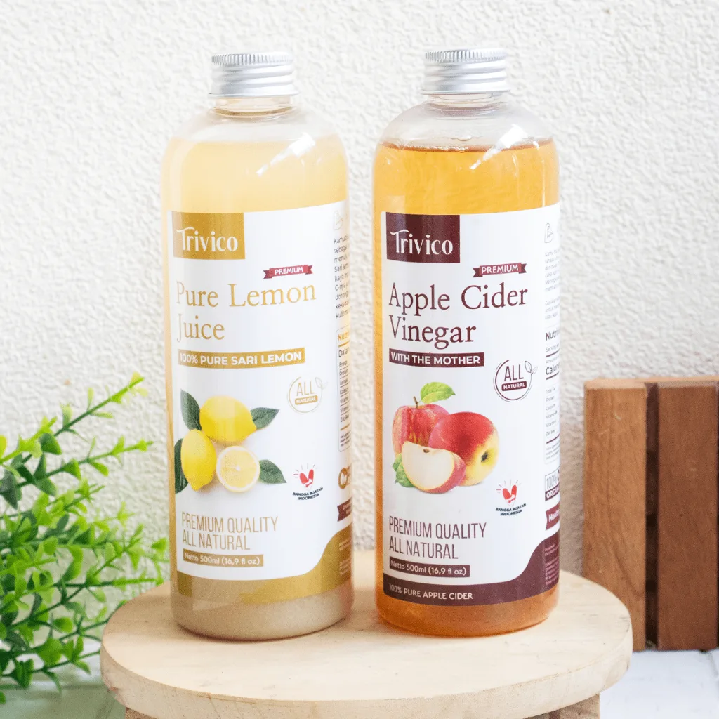 Trivico Paket Hemat 1 Sari Lemon & Cuka Apel 500ml - Minuman Sehat untuk Daya Tahan Tubuh