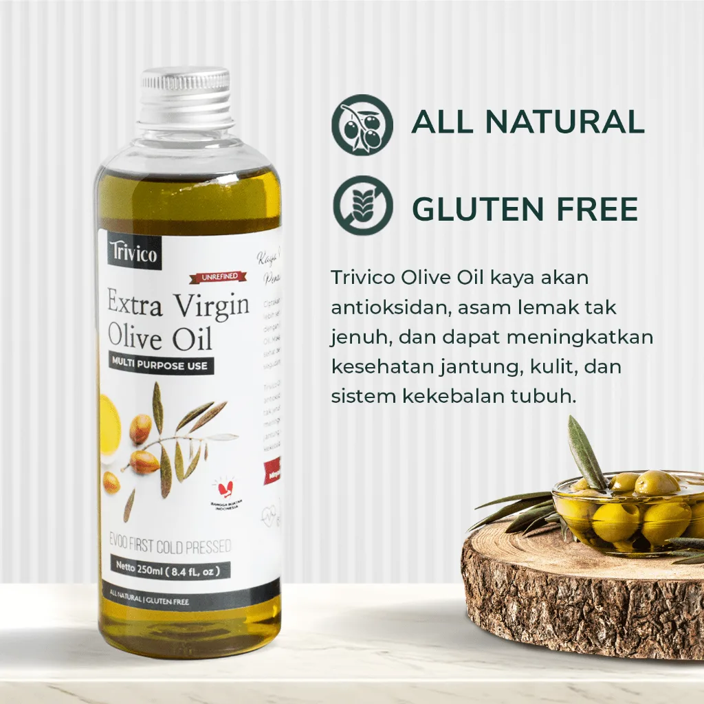 Trivico Extra Virgin Olive Oil (EVOO) 250ml - Minyak Zaitun Murni Berkualitas Tinggi