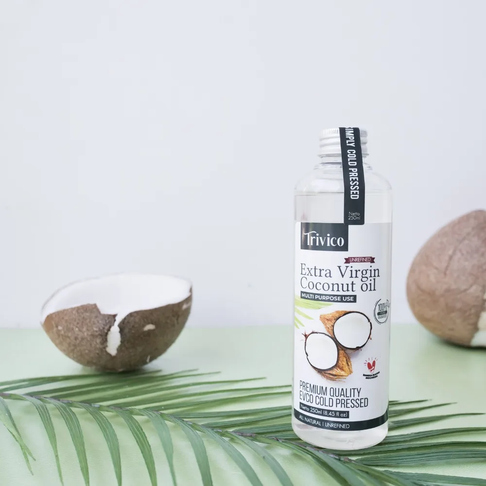 Trivico Minyak VCO Virgin Coconut Oil 250ml - 100% Murni, Cold Pressed, USDA Organik