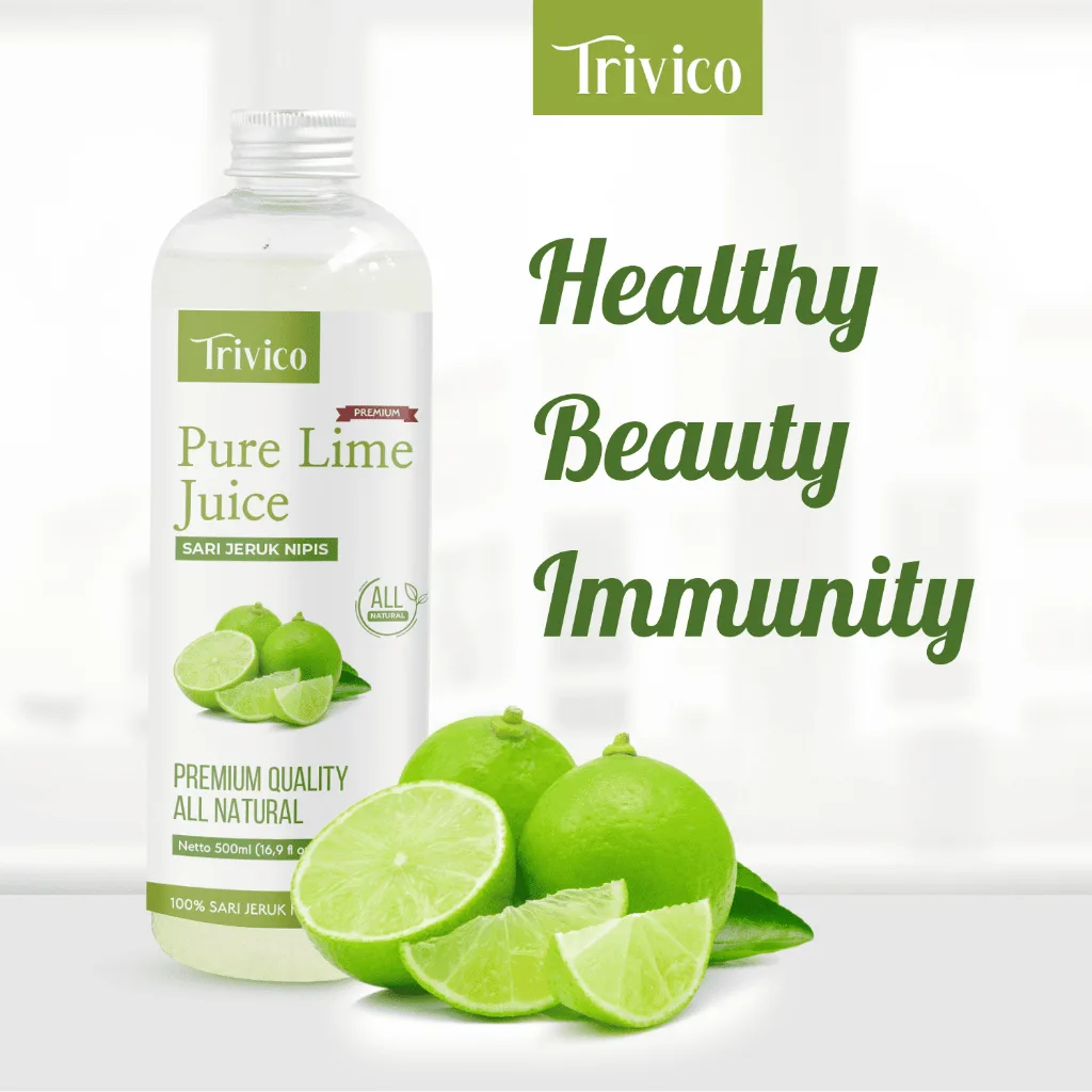 Trivico Sari Jeruk Nipis - Minuman Detoks Alami Segar & Sehat, Perasan Jeruk Nipis Murni 250ml