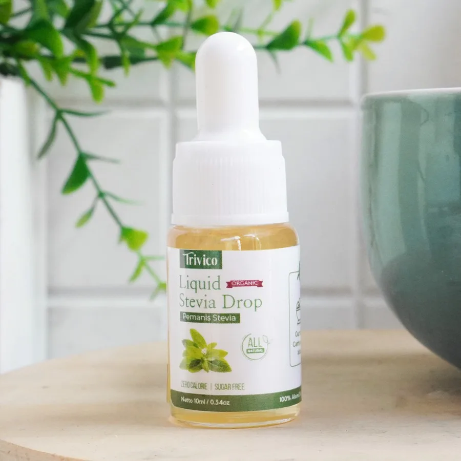 Trivico Paket Liquid Stevia 10ml Isi 3 Pcs - Pemanis 0 Kalori Alami Ekstrak Daun Stevia 98%
