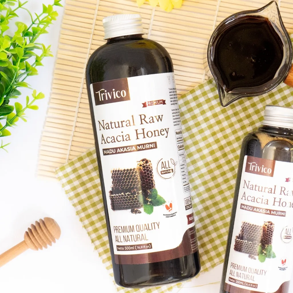 Trivico Madu Akasia 500ml (720gr) - Madu Murni 100% Asli Kaya Manfaat