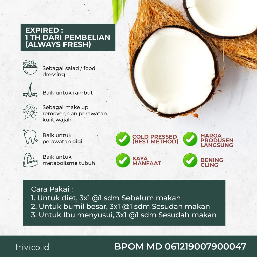 Trivico Minyak VCO Organik Virgin Coconut Oil 20.5 Liter