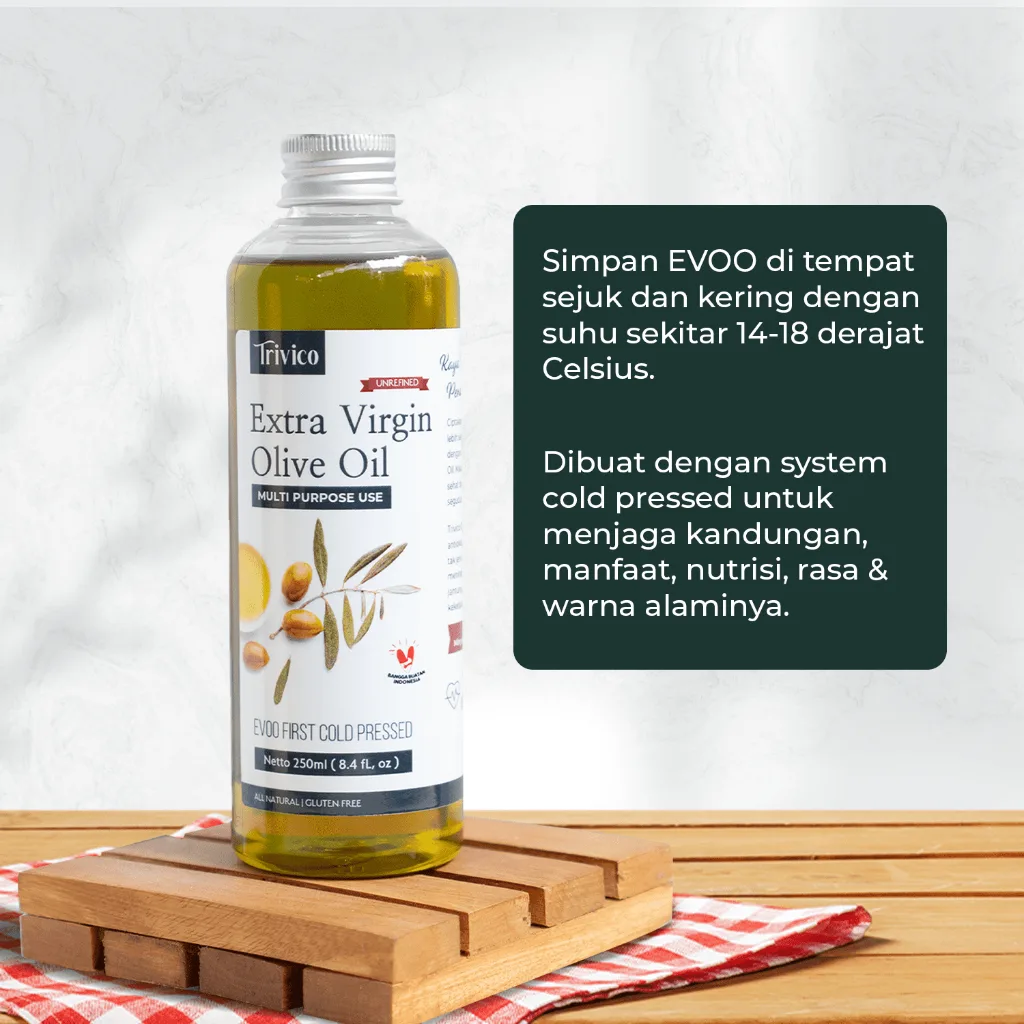 Trivico Extra Virgin Olive Oil (EVOO) 250ml - Minyak Zaitun Murni Berkualitas Tinggi
