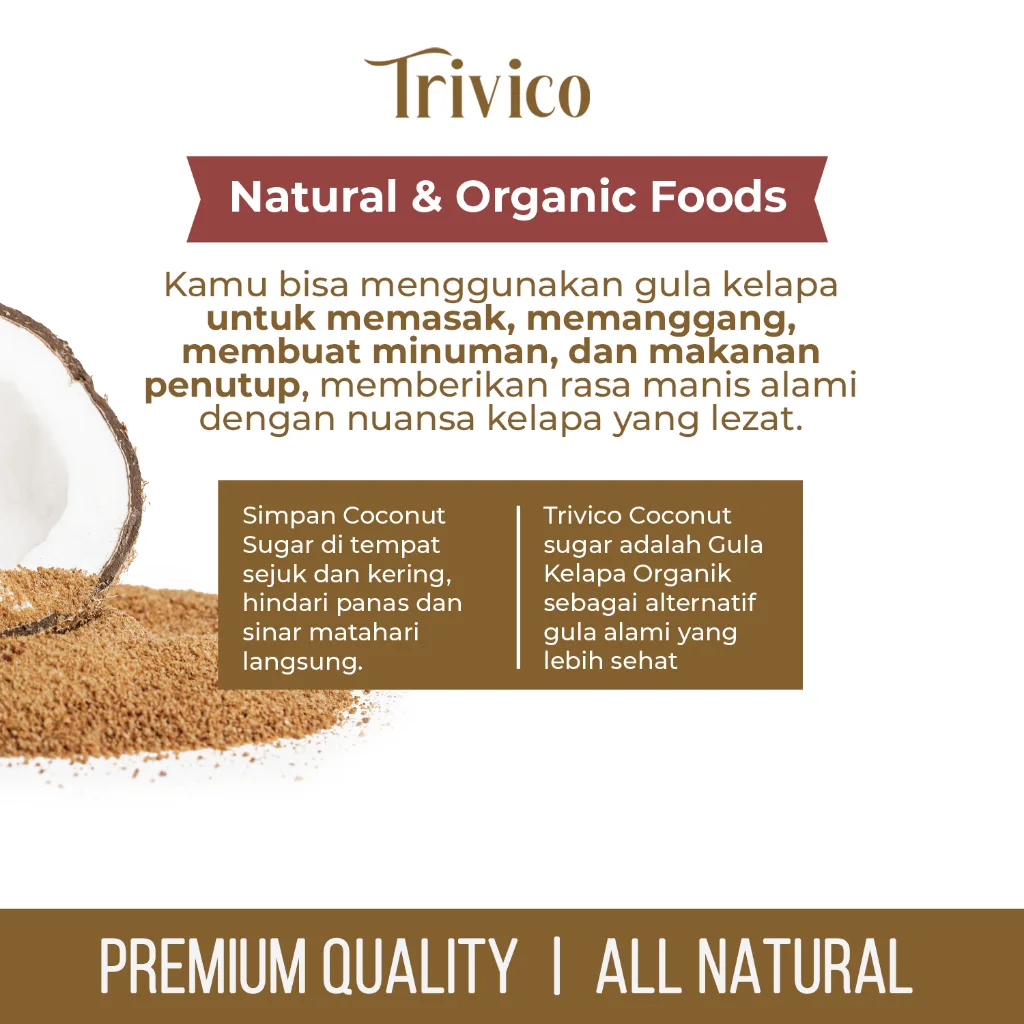 Trivico Gula Kelapa Organik Bubuk - Gula Kelapa Murni 100%