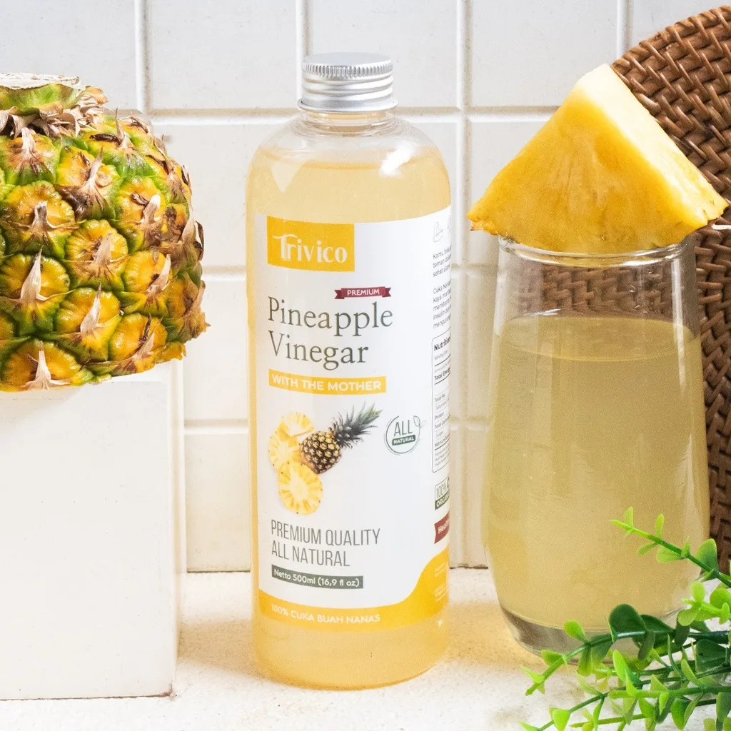 TRIVICO Cuka Nanas Organik 500ml With Mother Pineapple Vinegar Fermentasi Alami