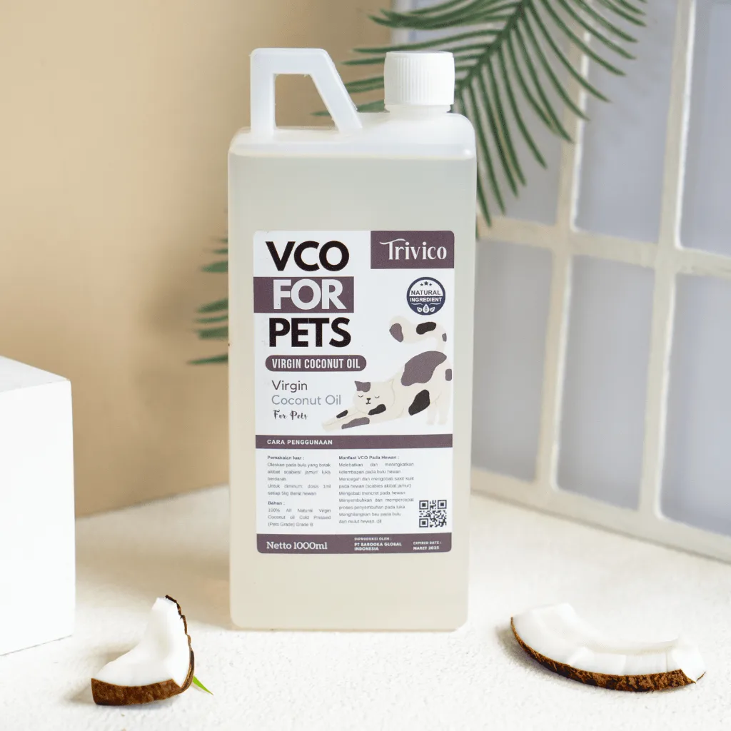 Trivico Minyak VCO Hewan 1 Liter - Obat Ampuh Scabies & Jamur untuk Hewan