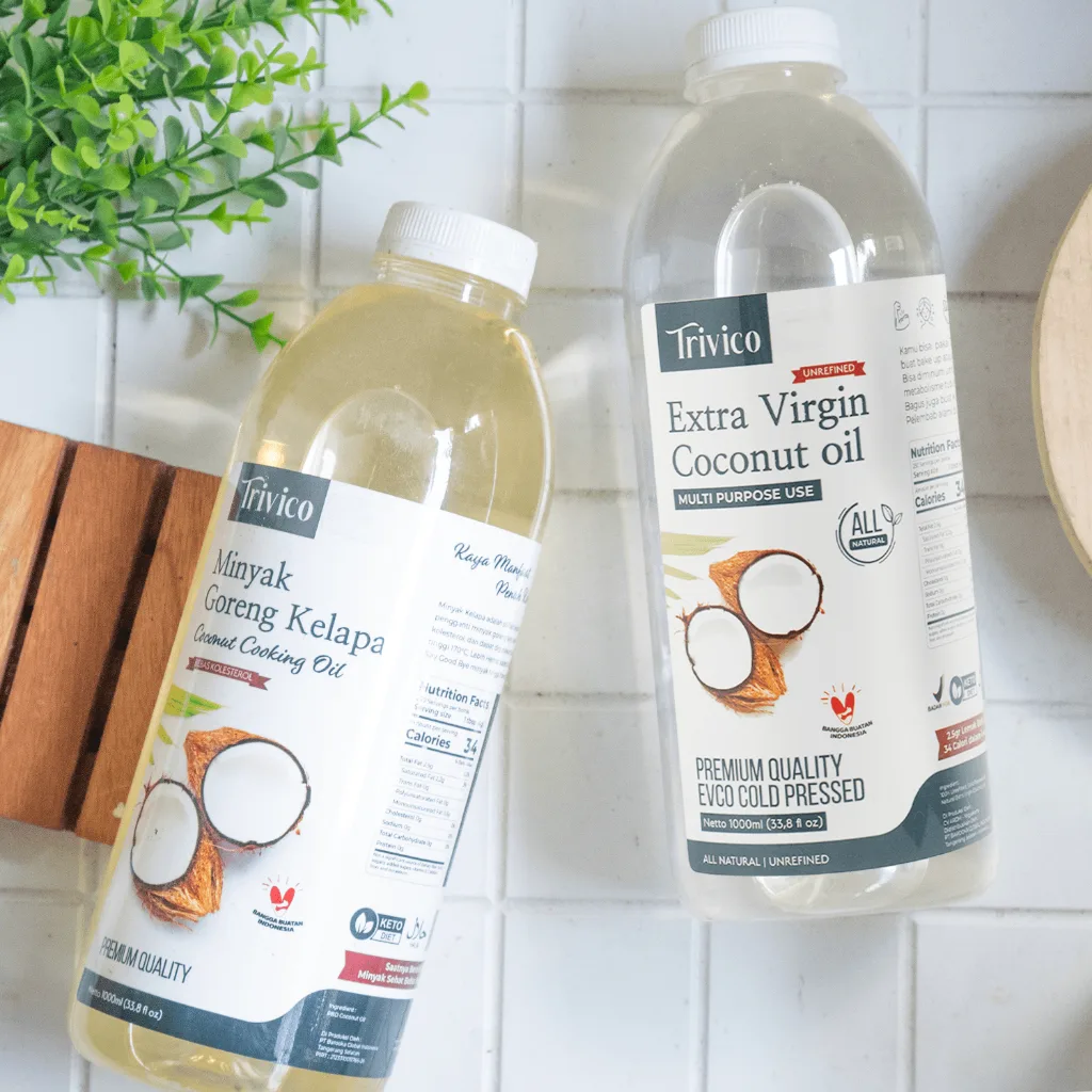 Trivico Paket Hemat 2 Minyak Kelapa Extra Virgin Coconut Oil & Minyak Goreng 1 Liter