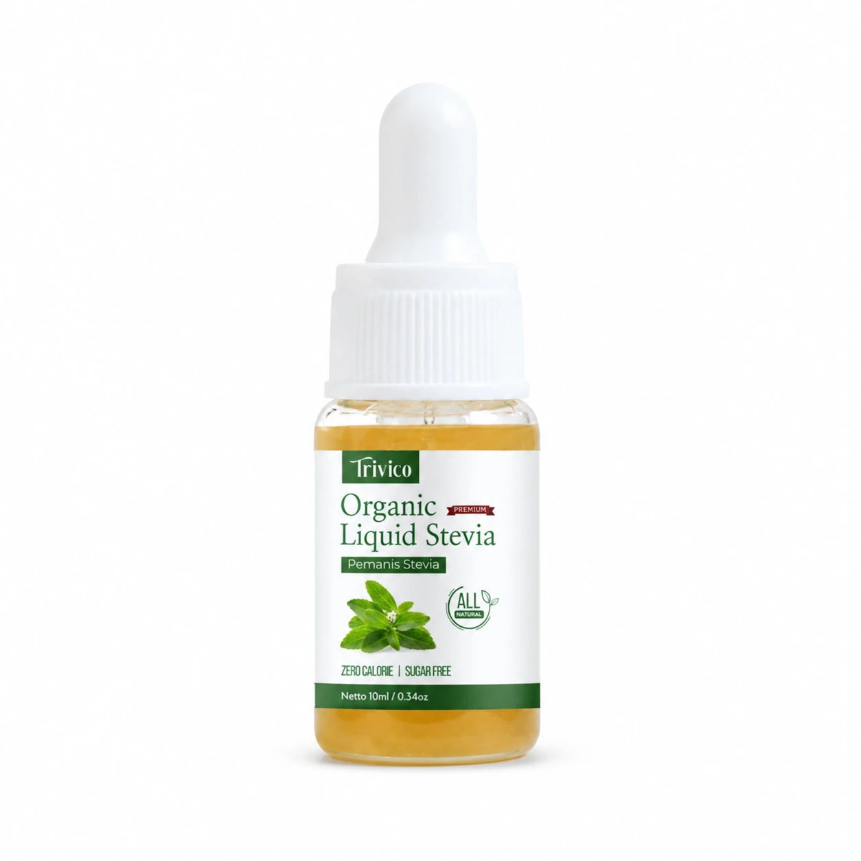 Trivico Liquid Stevia - Pemanis 0 Kalori Alami, Ekstrak Daun Stevia 98%